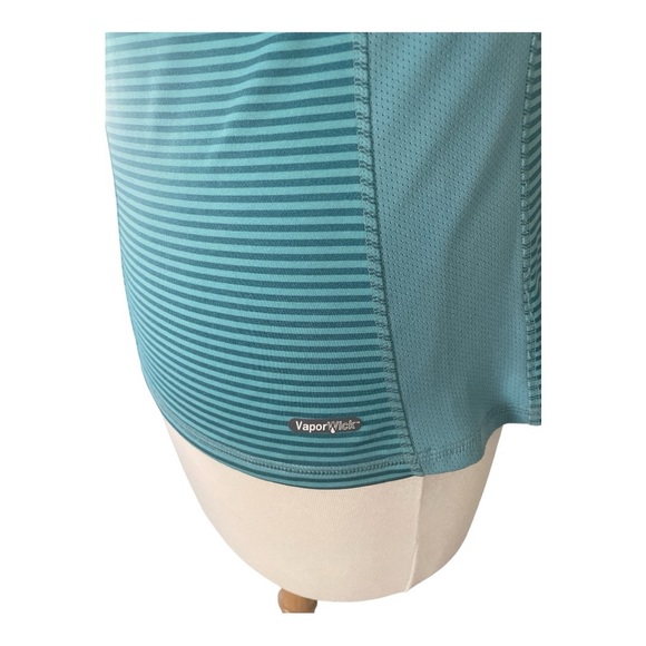 The North Face Vapor Wick Teal Striped Short Sleeve Tee - Picture 4 of 6